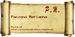 Paczona Marianna névjegykártya